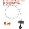 Reinigungsset Kaminbesen 20cm aus Stahl mit Schubstange 8m und Zuggewicht 2,5kg